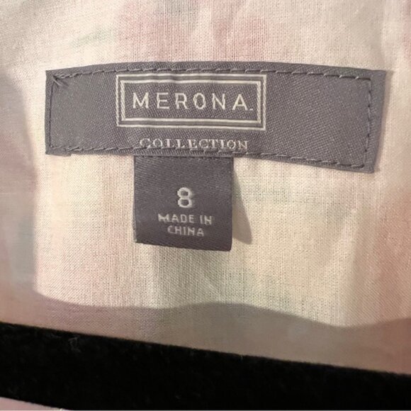 Merona Colorful Floral Sleeveless Button-Up Dress Size 8 100% Cotton - Picture 6 of 10